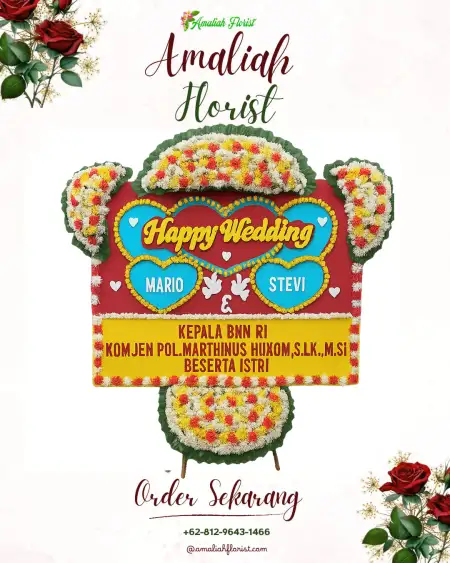 Papan Bunga Pernikahan Klirong